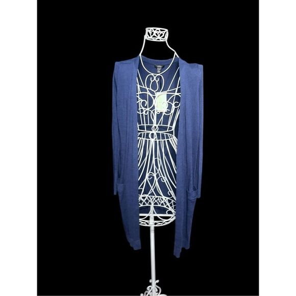 NEW WITH tags Halogen Blue Cashmere Blend Long Cardigan Sweater, Women's blue co - Picture 1 of 13